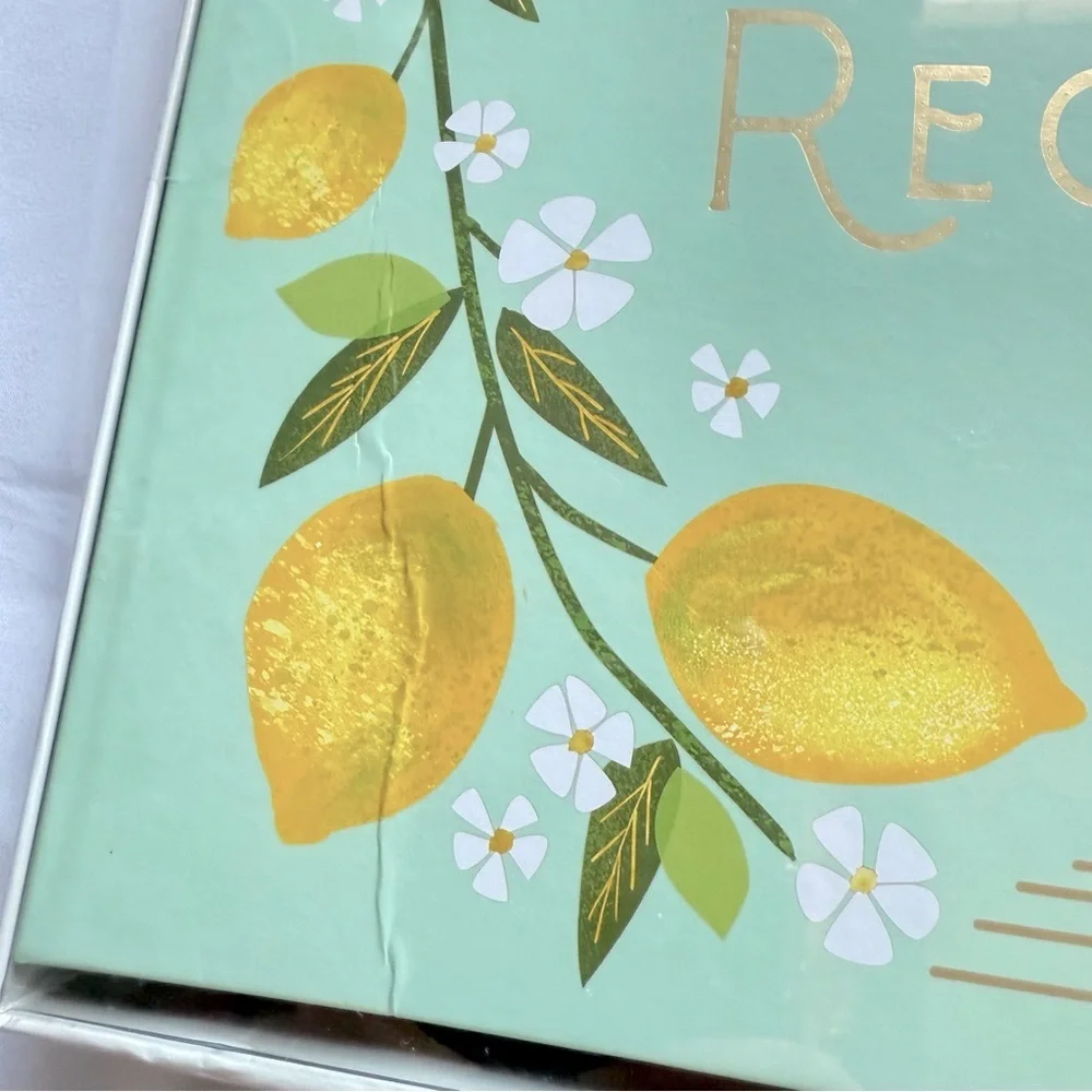 Mom's Recipes Lemon Design Recipe Box